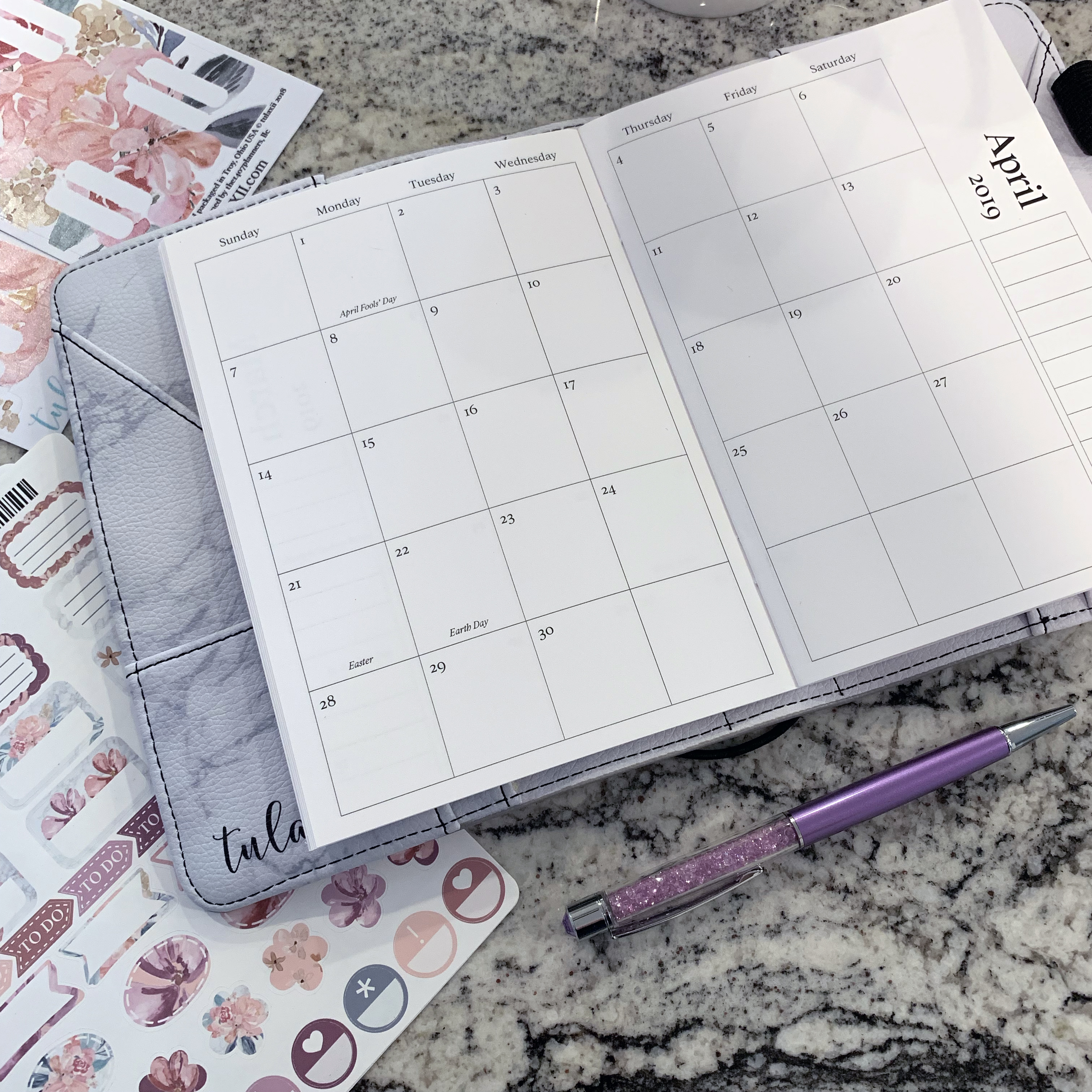 monthly planner insert