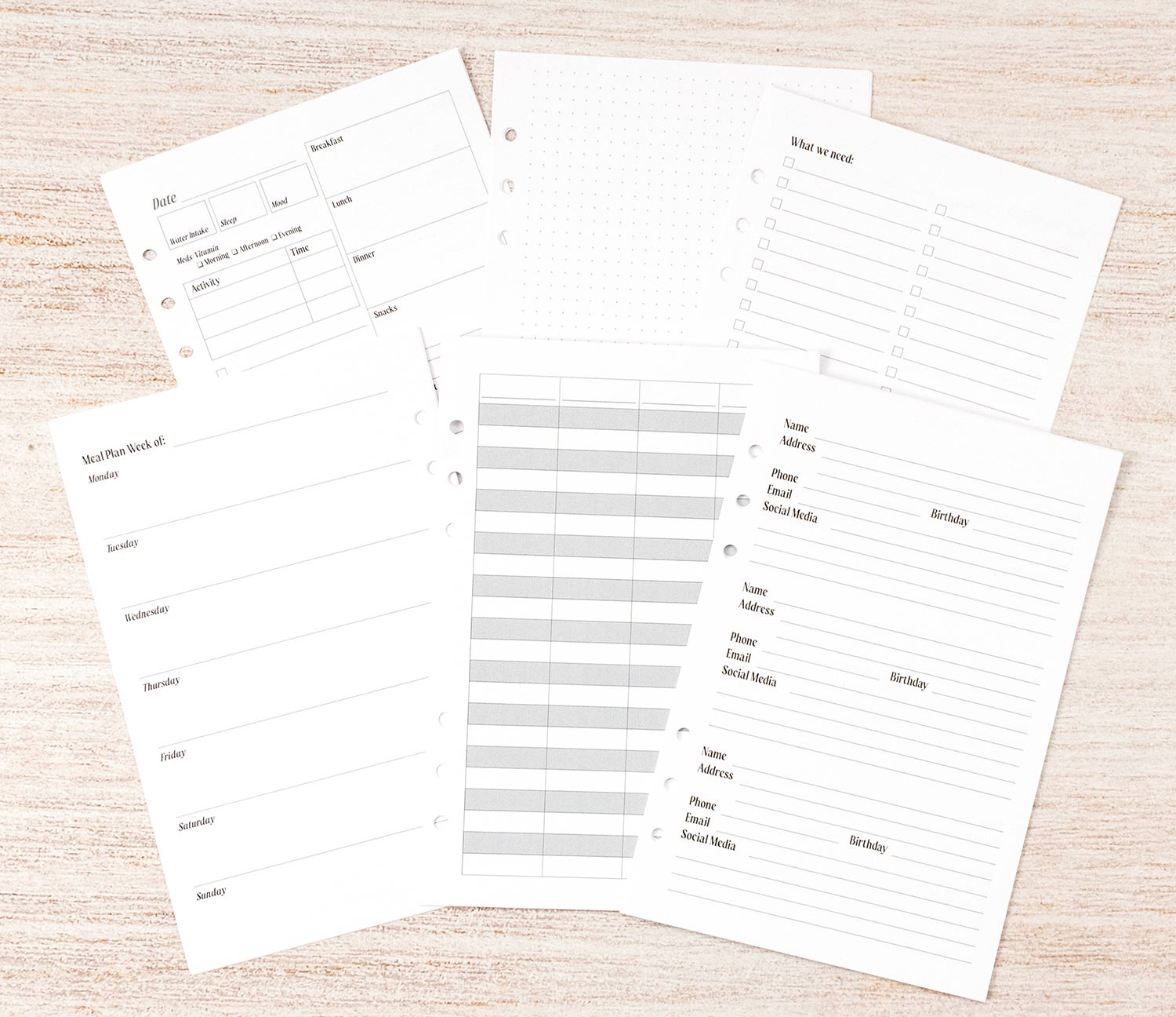 Ring-Binder-Insert-Pages